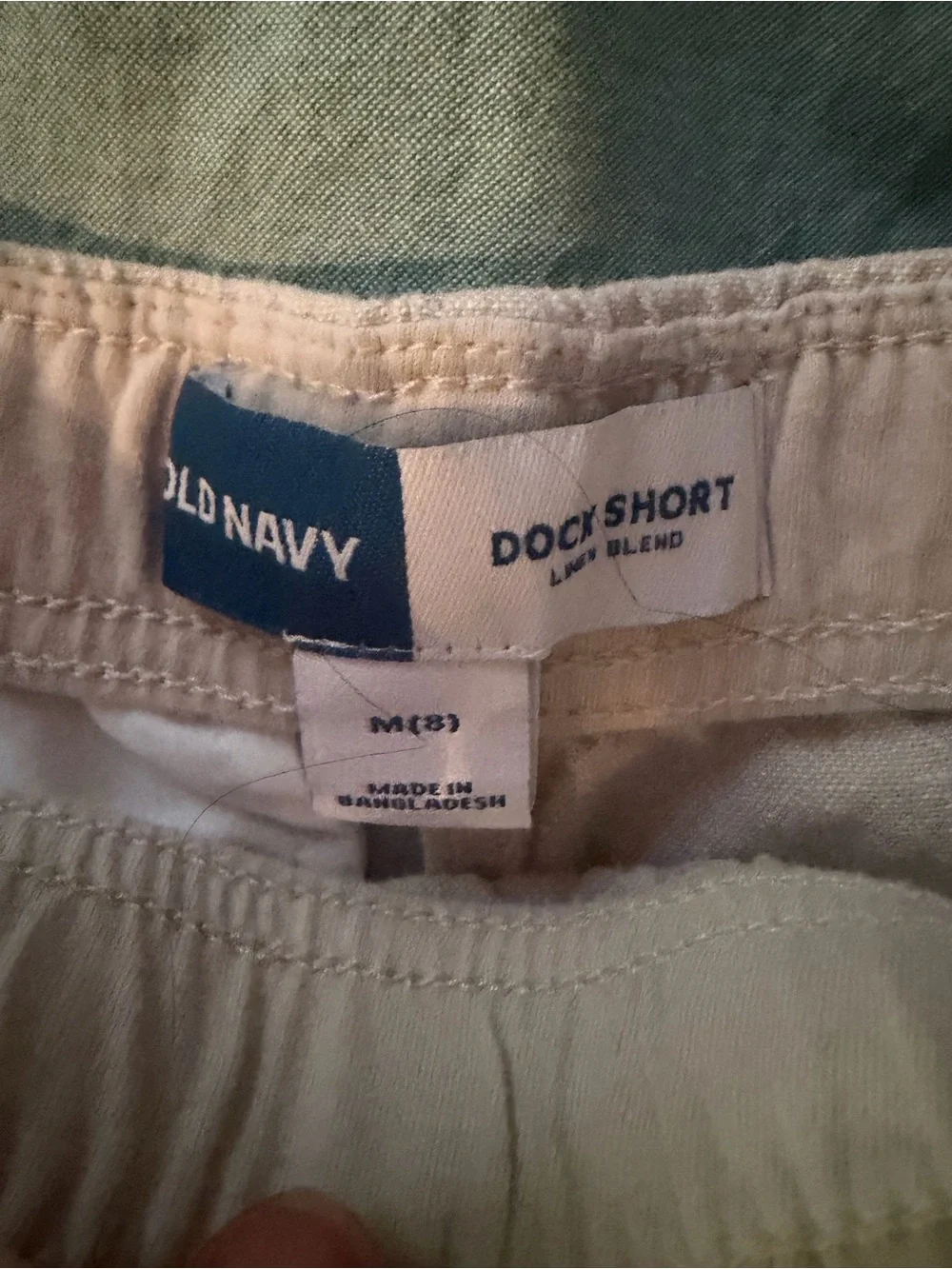Old Navy Boys Outfit – Green Button-Down Shirt + Khaki Shorts – Size 8